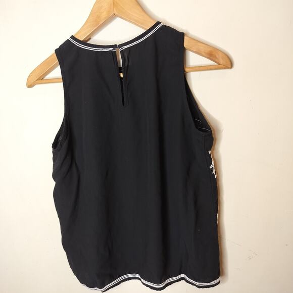 LOFT Floral Embroidered Tank Top Boho Bohemian - Picture 7 of 9